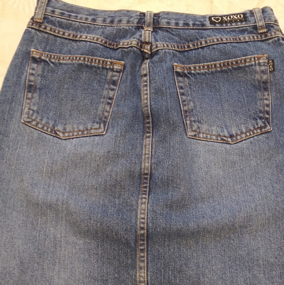 XOXO Blue Jean Pencil Skirt - Picture 2 of 4